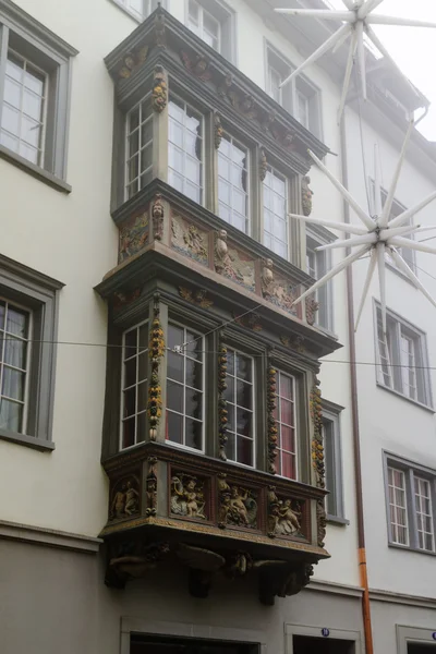 Oriel windows in St. Gallen — Stock Photo, Image