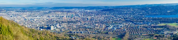 Панорама міста Цюріха з Uetliberg — стокове фото