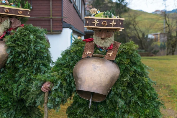 Új év Mummers (Silvesterchlausen), Urnasch, Appenzell — Stock Fotó