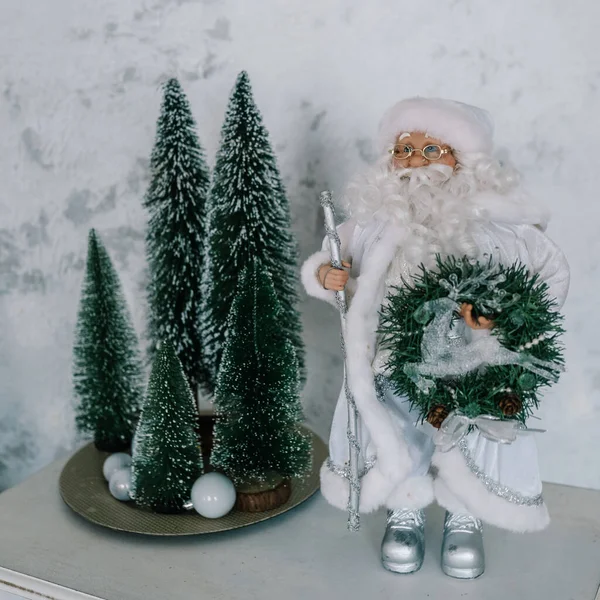 Мини Елки Игрушка Деда Мороза — стоковое фото