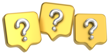 Soru işareti işareti. 3B illüstrasyon.