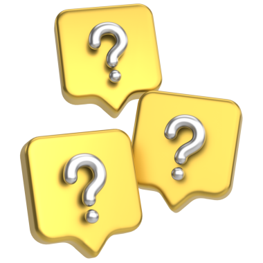 Soru işareti işareti. 3B illüstrasyon.