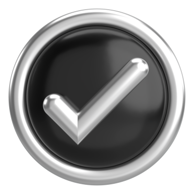 3 boyutlu onay kutusu. İşaretle. 3B illüstrasyon.