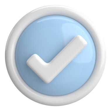 3 boyutlu onay kutusu. İşaretle. 3B illüstrasyon.