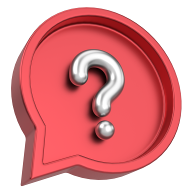 Soru işareti işareti. 3B illüstrasyon.