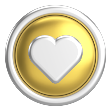 Düğme gibi. İkon gibi. 3B illüstrasyon.