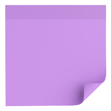 Üç boyutlu not kağıdı. Yapışkan bir not. 3B illüstrasyon.