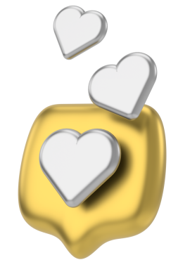 Düğme gibi. İkon gibi. 3B illüstrasyon.