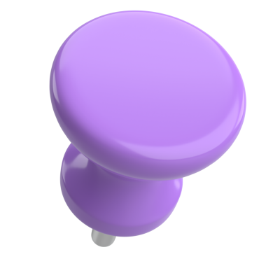 Pimi çek. Çizim iğnesi. Üç boyutlu pim. 3B illüstrasyon.