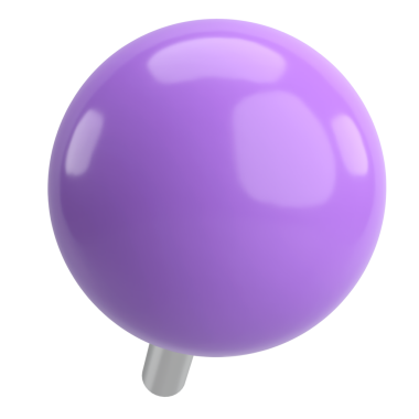 Pimi çek. Çizim iğnesi. Üç boyutlu pim. 3B illüstrasyon.