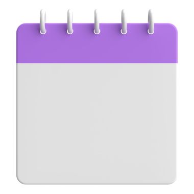 Boş takvim. Üç boyutlu takvim. 3B illüstrasyon.