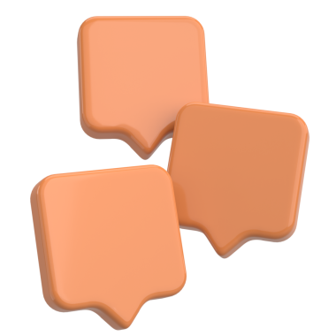 Konuşma balonu. Sohbet balonu. 3B illüstrasyon.