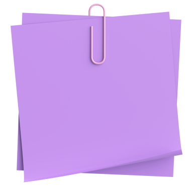 Üç boyutlu not kağıdı. Yapışkan bir not. 3B illüstrasyon.