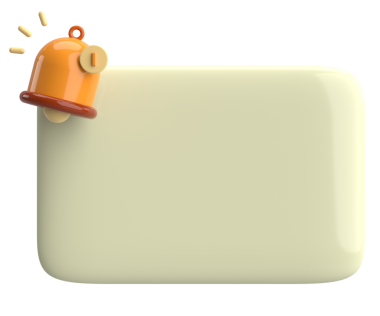 Üç boyutlu uyarı kutusu. 3B illüstrasyon.