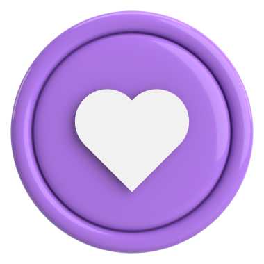 Düğme gibi. İkon gibi. 3B illüstrasyon.