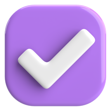 3 boyutlu onay kutusu. İşaretle. 3B illüstrasyon.