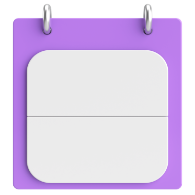 Boş takvim. Üç boyutlu takvim. 3B illüstrasyon.