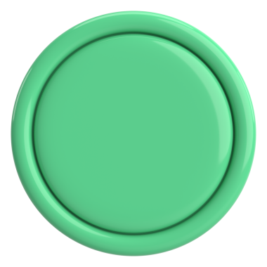 Üç boyutlu daire düğmesi. Boş tuş. 3B illüstrasyon.