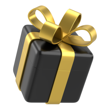 Kara Cuma için 3 boyutlu hediye kutusu. 3B illüstrasyon.