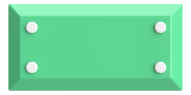 Üç boyutlu düğme. Boş tuş. 3B illüstrasyon.