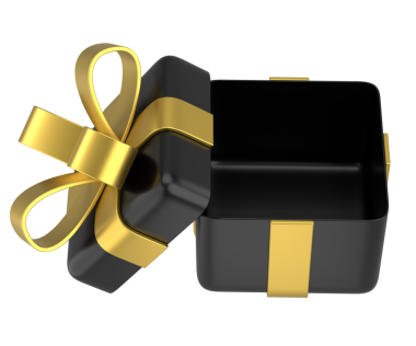 Hediye Kutusu açıldı. Üç boyutlu hediye kutusu. 3B illüstrasyon.