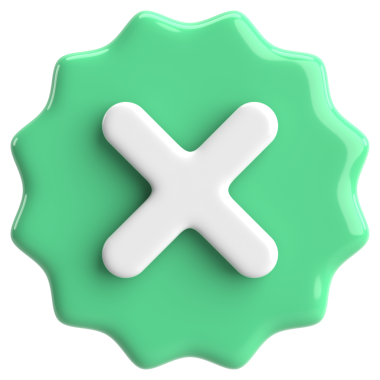 Üç boyutlu kapatma düğmesi. Çapraz. 3B illüstrasyon.