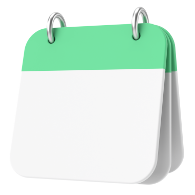 Boş takvim. Üç boyutlu takvim. 3B illüstrasyon.