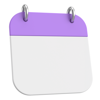 Boş takvim. Üç boyutlu takvim. 3B illüstrasyon.