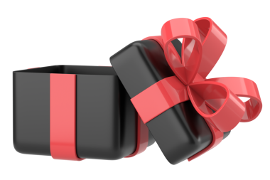 Hediye Kutusu açıldı. Üç boyutlu hediye kutusu. 3B illüstrasyon.