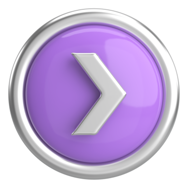 Sonraki düğme. Devam et düğmesi. 3B illüstrasyon.