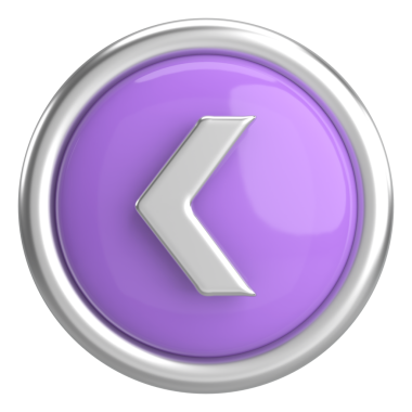 Önceki düğme. Arka düğme. 3B illüstrasyon.