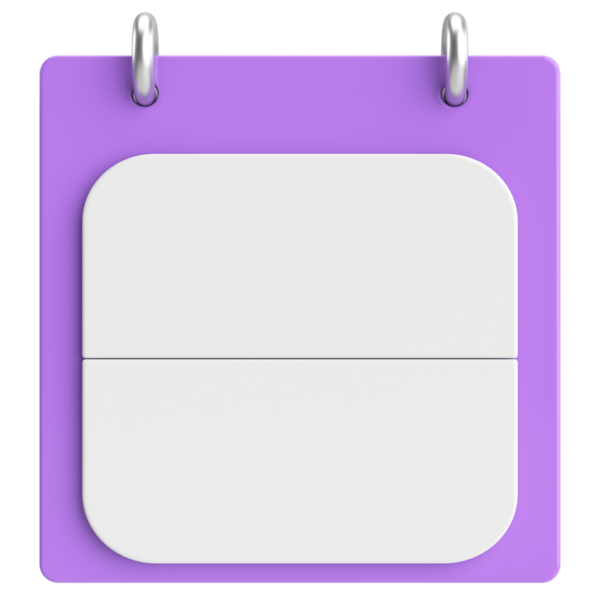 Boş takvim. Üç boyutlu takvim. 3B illüstrasyon.