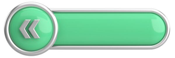 Önceki düğme. Arka düğme. 3B illüstrasyon.