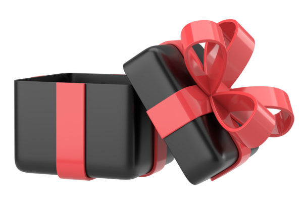 Hediye Kutusu açıldı. Üç boyutlu hediye kutusu. 3B illüstrasyon.