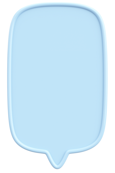 Konuşma balonu. Mesaj kutusu. 3B illüstrasyon.