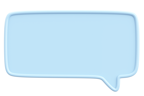 Konuşma balonu. Mesaj kutusu. 3B illüstrasyon.