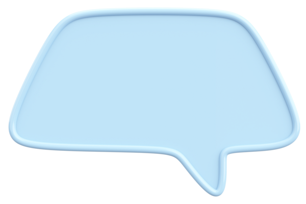 Konuşma balonu. Mesaj kutusu. 3B illüstrasyon.