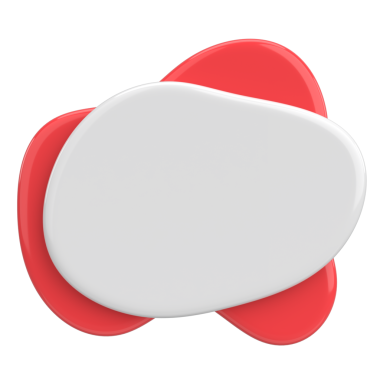 Üç boyutlu Blob. Soyut Metin Kutusu. 3B illüstrasyon.