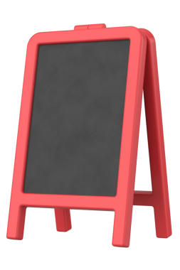 Bir Gıda Ekran Tahtasının 3B Görünümü.