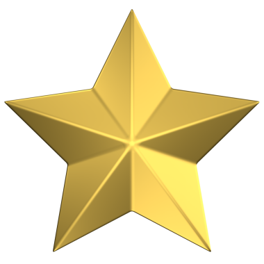 Üç boyutlu yıldız. Yıldız şeklinde. 3B illüstrasyon.