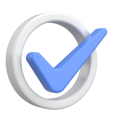 3 boyutlu onay kutusu. İşaretle. 3B illüstrasyon.