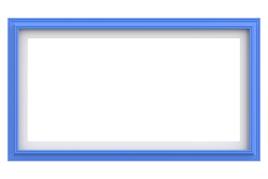 Resim çerçevesi. Manzara çerçevesi. 3B illüstrasyon.