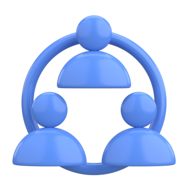 Network icon. Connection icon. 3D illustration.