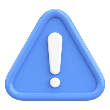 Uyarı işareti. Bildirim simgesi. 3B illüstrasyon.