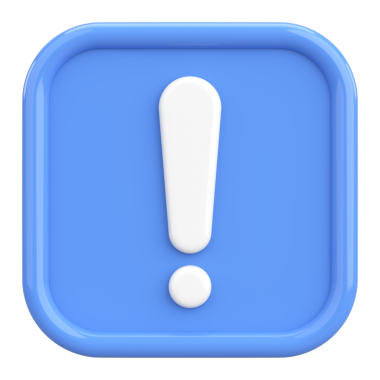 Uyarı işareti. Bildirim simgesi. 3B illüstrasyon.