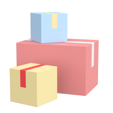 Paket kutusu. Üç boyutlu kutu. 3B illüstrasyon.