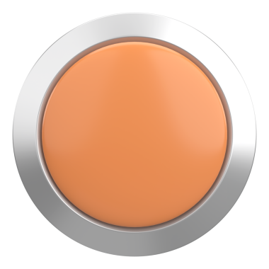 Çember düğmesi. Fiyat etiketi 3B illüstrasyon.