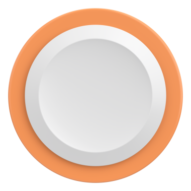 Çember düğmesi. Fiyat etiketi 3B illüstrasyon.