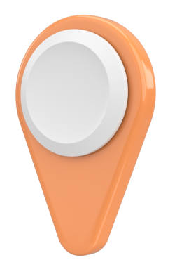 Konum İşaretinin 3B Görünümü.