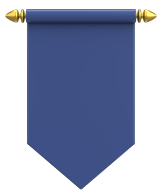 Pennant Bayrağının 3B çizimi.